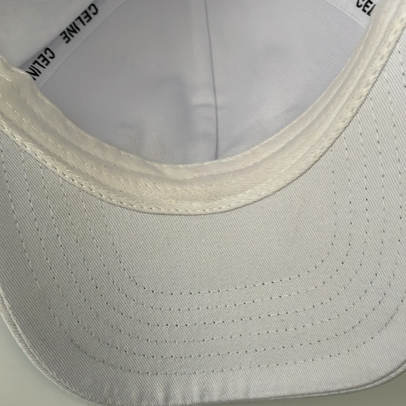 Celine Paris White Logo Adjustable Baseball Cap Hat - Picture 7 of 8